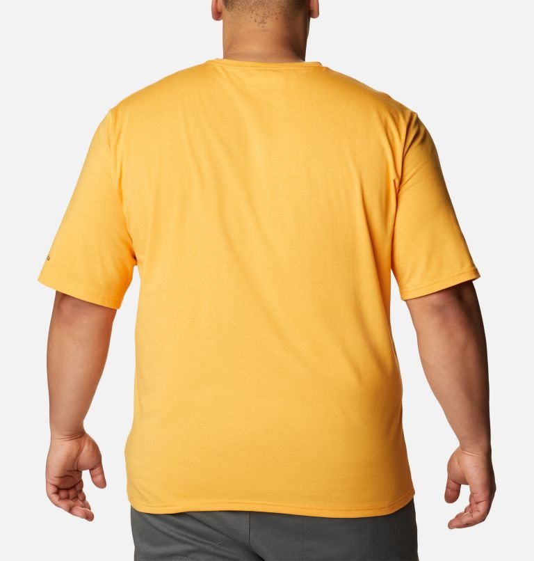 Men's Columbia Sun Trek Short Sleeve Graphic T Shirts Mango | Plus Size CA-GL43C